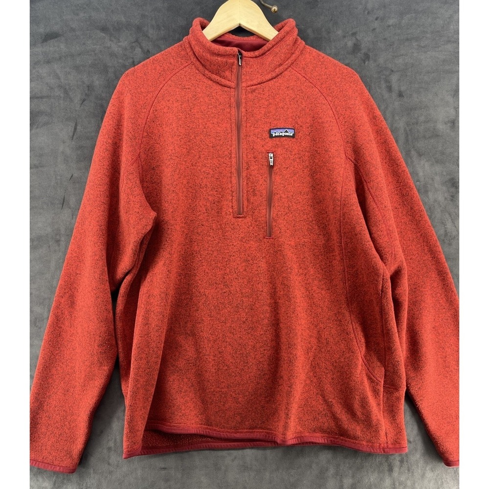 Patagonia Better Sweater 1/4 Zip Fleece Copper Orange Heather Men's XL